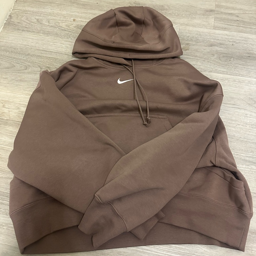 Nike Womens Taupe Hoodie Sweater